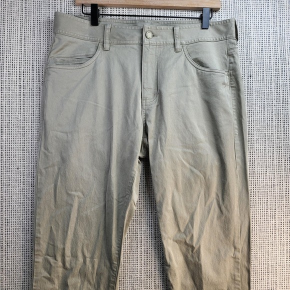 Rhone Pants Mens 33 Sage Green 5 Pocket Stretch Performance Slim Fit Chino Tech‎